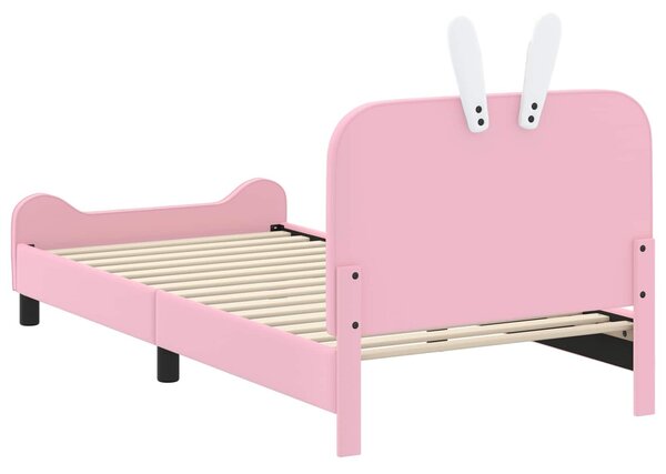 VidaXL Gyerekágy kerettel Rózsaszín 90 x 190 cm PU