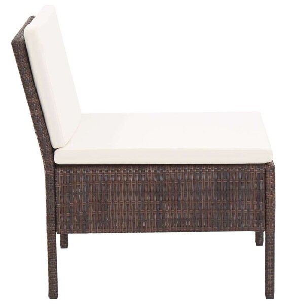 VidaXL Polyrattan Kerti Ülőgarnitúra - 3 részes