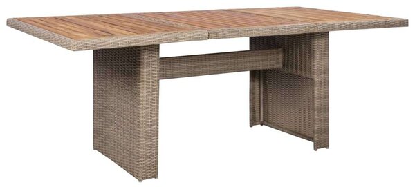 VidaXL 7 részes kültéri polyrattan étkezőgarnitúra párnákkal