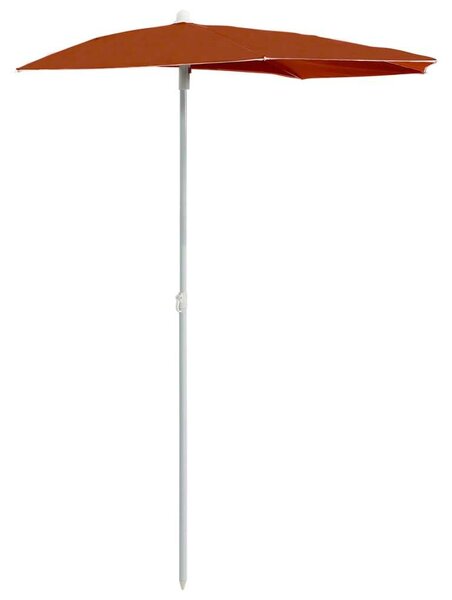 VidaXL Félköríves Napernyő - Terrakotta - 180x90 cm