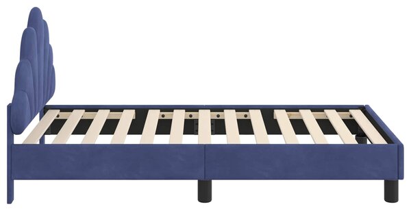 VidaXL Gyerekágy kerettel Rendőrségi kék 80 x 160 cm Bársony