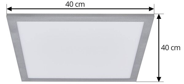 Arcchio LED panel Lyndra, 40 cm, ezüst, alumínium, dimmelhető, CCT, dimmelhető, Alu / szürke / cink, Nappali / Étkező, Alumínium, Modern