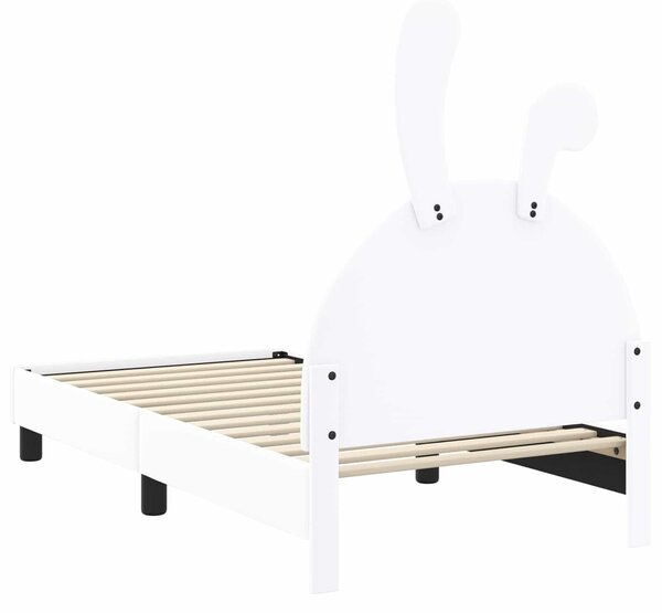 VidaXL Gyerekágy kerettel fejtámlával Fehér 80 x 160 cm PU