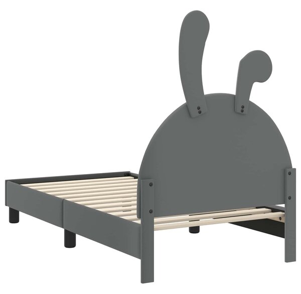 VidaXL Gyerekágy kerettel Világosszürke 80 x 160 cm PU