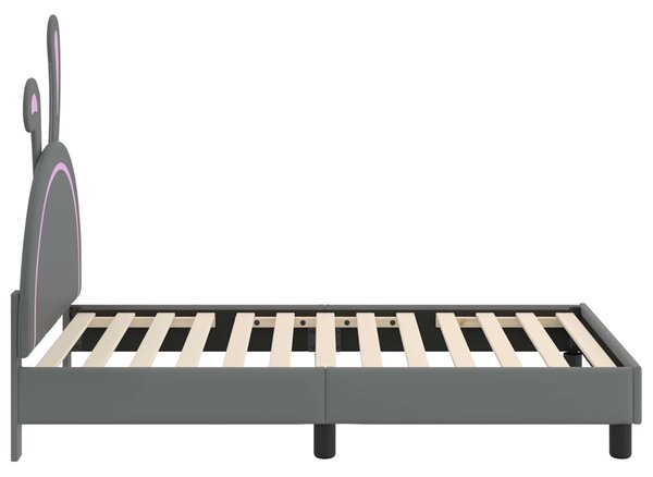 VidaXL Gyerekágy kerettel Világosszürke 80 x 160 cm PU
