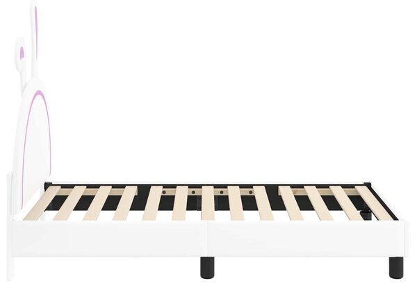 VidaXL Gyerekágy kerettel fejtámlával Fehér 80 x 160 cm PU