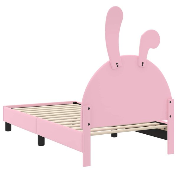 VidaXL Gyerekágy kerettel Rózsaszín 80 x 160 cm PU