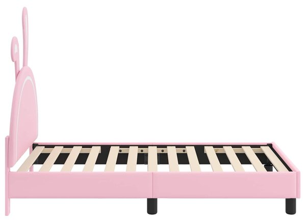 VidaXL Gyerekágy kerettel Rózsaszín 80 x 160 cm PU