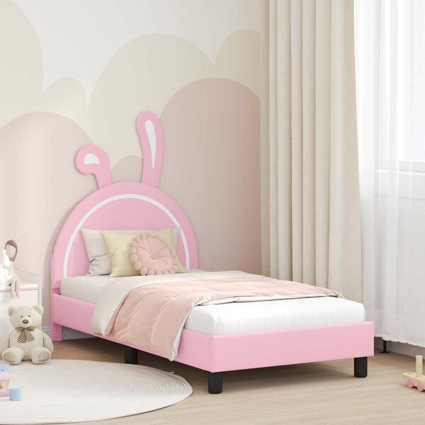 VidaXL Gyerekágy kerettel Rózsaszín 80 x 160 cm PU