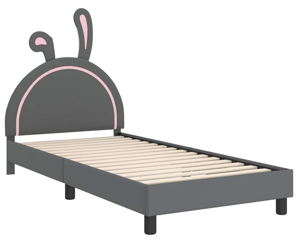 VidaXL Gyerekágy kerettel Világosszürke 80 x 200 cm PU