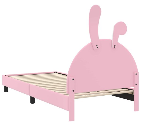 VidaXL Gyerekágy kerettel Rózsaszín 80 x 200 cm PU