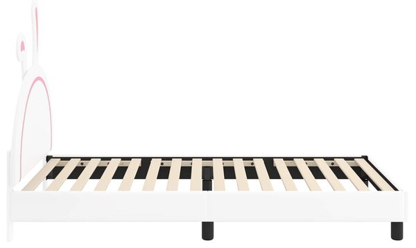 VidaXL Gyerekágy kerettel fejtámlával Fehér 80 x 200 cm PU