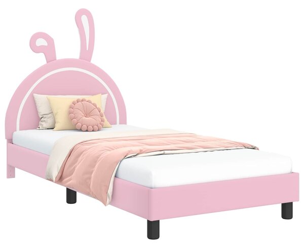 VidaXL Gyerekágy kerettel Rózsaszín 80 x 200 cm PU