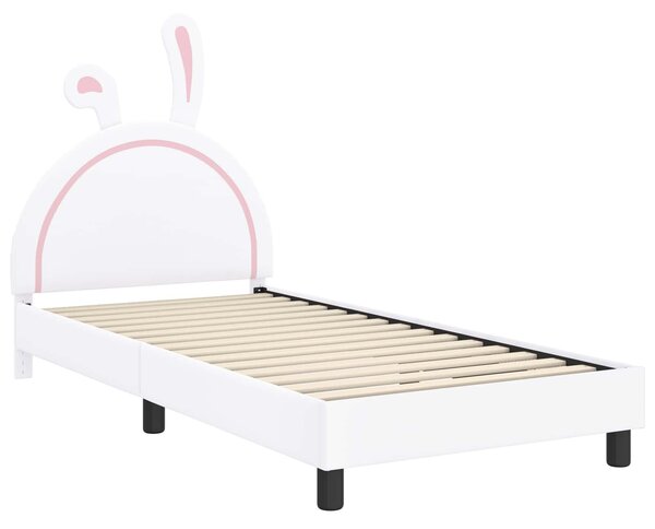 VidaXL Gyerekágy kerettel fejtámlával Fehér 80 x 200 cm PU