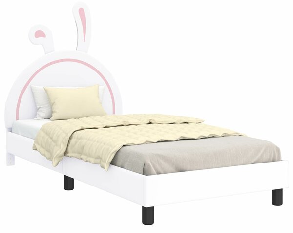 VidaXL Gyerekágy kerettel fejtámlával Fehér 80 x 200 cm PU