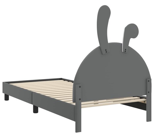 VidaXL Gyerekágy kerettel Világosszürke 80 x 200 cm PU
