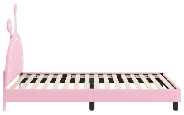 VidaXL Gyerekágy kerettel Rózsaszín 80 x 200 cm PU