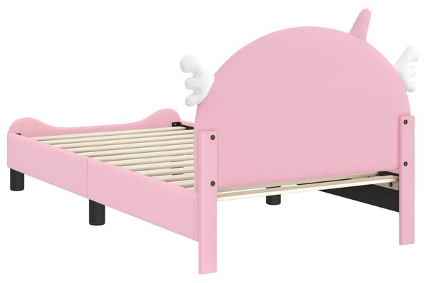 VidaXL Gyerekágy kerettel Rózsaszín 80 x 160 cm PU