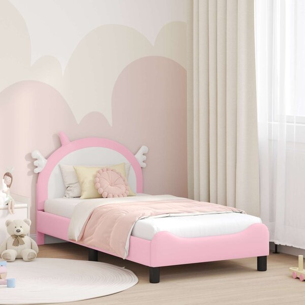 VidaXL Gyerekágy kerettel Rózsaszín 80 x 160 cm PU