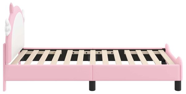 VidaXL Gyerekágy kerettel Rózsaszín 80 x 160 cm PU