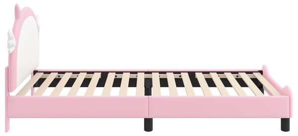 VidaXL Gyerekágy kerettel Rózsaszín 90 x 190 cm PU