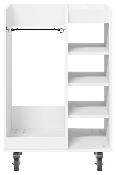 VidaXL Golf Szekrény kerékkel Egyszínű Fehér 65 x 45 x 98 cm
