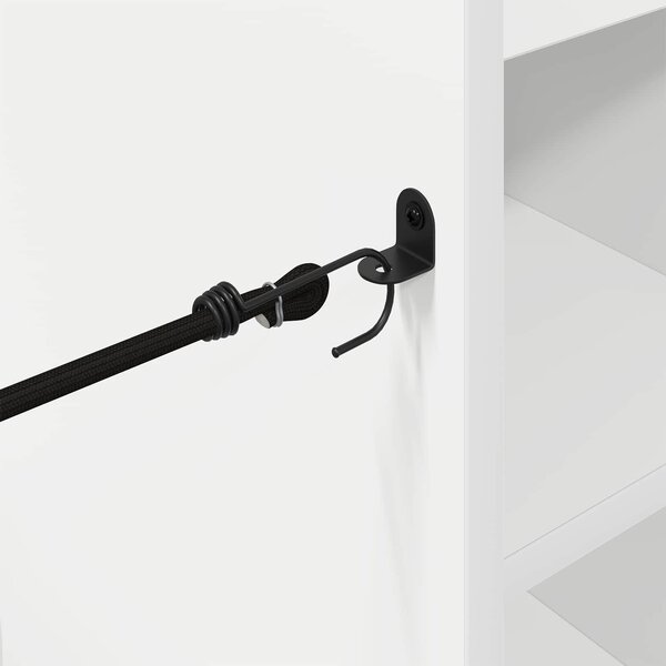 VidaXL Golf Szekrény kerékkel Egyszínű Fehér 65 x 45 x 98 cm