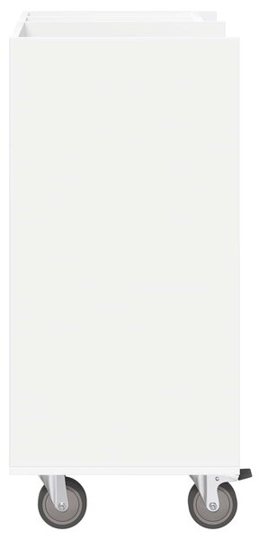 VidaXL Golf Szekrény kerékkel Egyszínű Fehér 65 x 45 x 98 cm