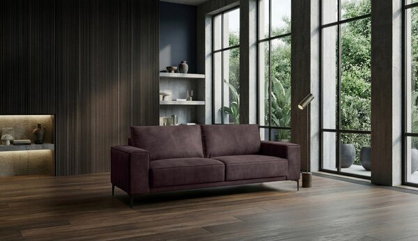 Barna bőrutánzat kanapé 224 cm Copenhagen – Scandic
