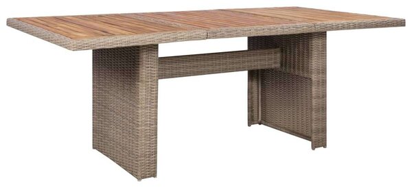 VidaXL 9 részes kültéri polyrattan étkezőgarnitúra párnákkal