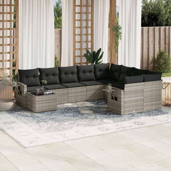 VidaXL Polyrattan Kerti Ülőgarnitúra - 10 részes