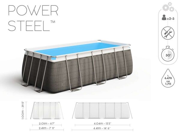 Bestway Power Steel Medence - Családi - 404x201x100cm