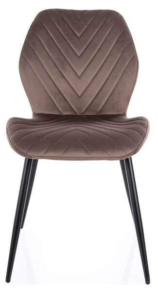 Mike Velvet Bársony Étkezőszék Cappuccino Geometrikus Mintázattal