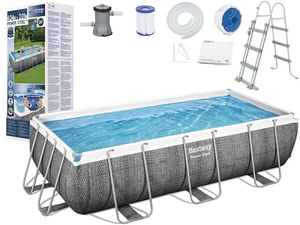Bestway Power Steel Medence - Családi - 404x201x100cm