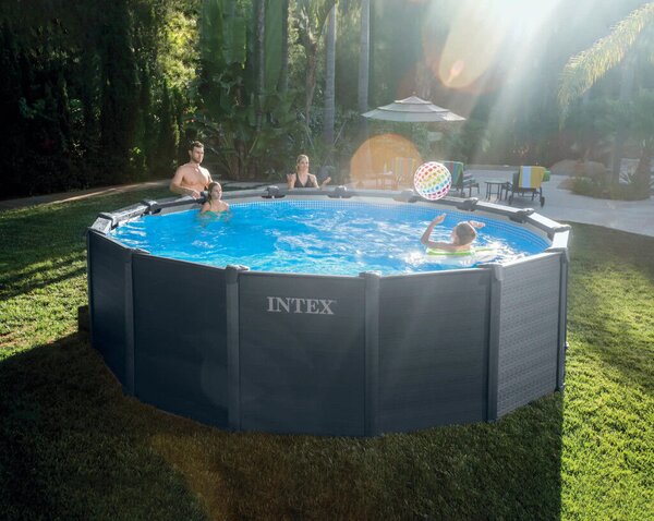 Intex Graphite Gray Pool medence 478 x 124 cm (homokszűrővel) (26384GS)