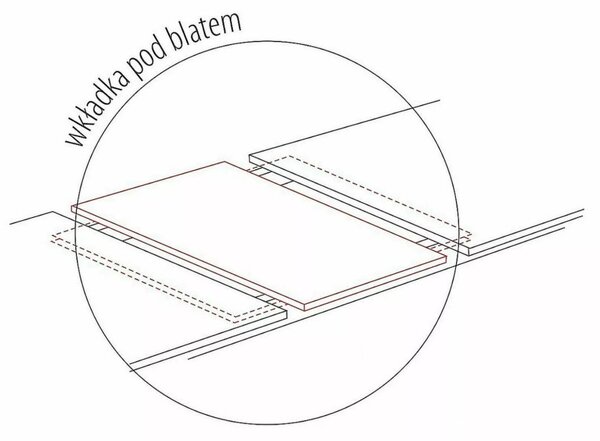 Vento Artisan Kinyitható Étkezőasztal Laminált Tölgy-Fekete Modern