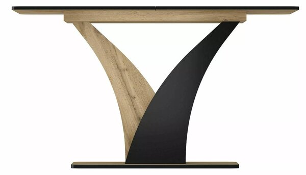Vento Artisan Kinyitható Étkezőasztal Laminált Tölgy-Fekete Modern