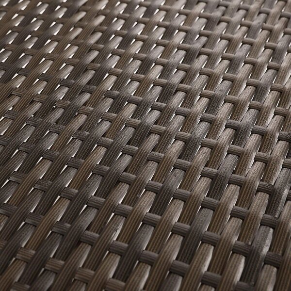 Kerti napozóágy vastag matracgal és támlával, PE rattan és fém, max. 150 kg, 195x65x40 cm, barna