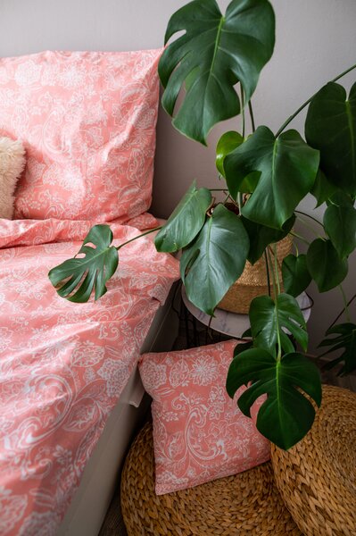 3 részes pamut ágyneműhuzat Pink Blossom 200x140cm+90x70cm TiaHome