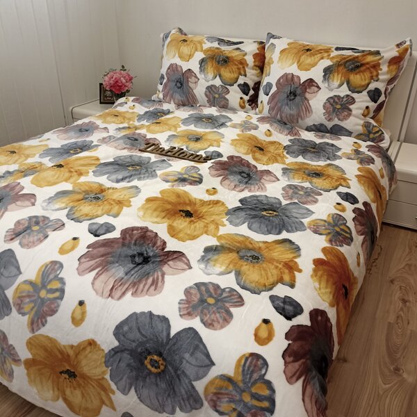 Daisy mikroplüss ágyneműhuzat 200x140cm+90x70cm TiaHome