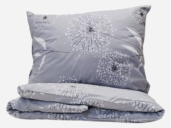 Pitypang fehér pamut ágyneműhuzat - 1x Párna 90x70cm, 1x Paplan 140x200cm