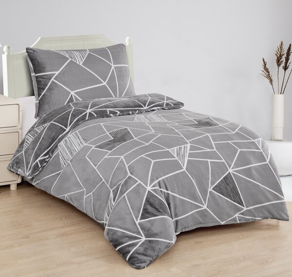 Element mikroplüss ágyneműhuzat 200x140cm+90x70cm TiaHome