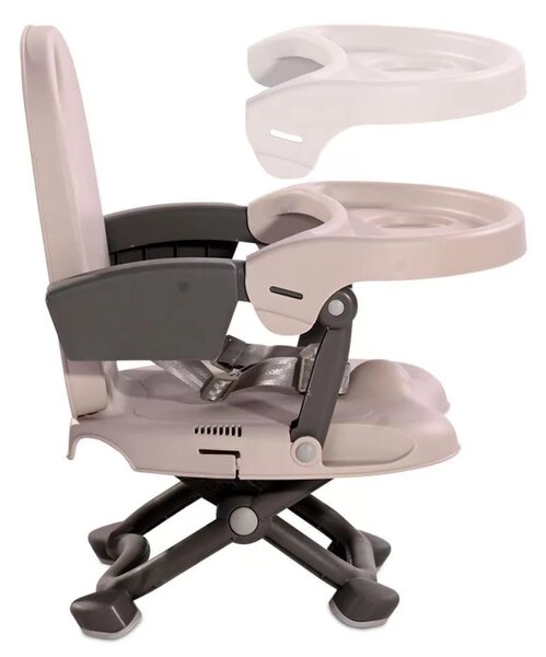 Lorelli Ego Plus székre szerelhető székmagasító - White Fluff PU Leather