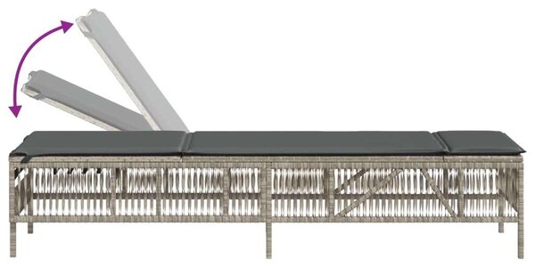 VidaXL Polyrattan Napozóágy Szett - 2 db