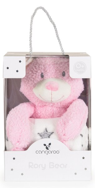 Cangaroo Rory bear babatakaró 75x90 cm - rózsaszín