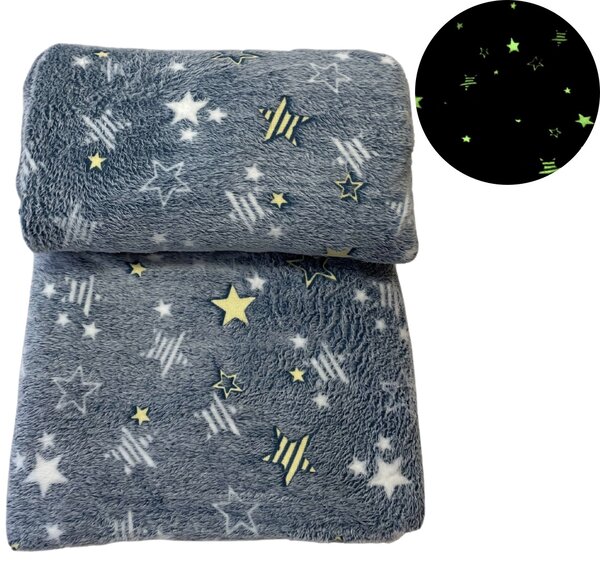 Világító takaró Stars szürke 200x230cm TiaHome