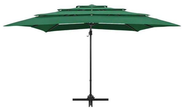 GardenMaster - Négyzet Alakú Napernyő - 250x250 cm - Zöld