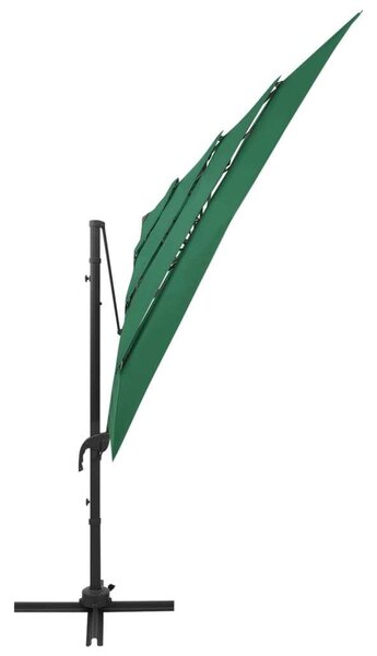 GardenMaster - Négyzet Alakú Napernyő - 250x250 cm - Zöld
