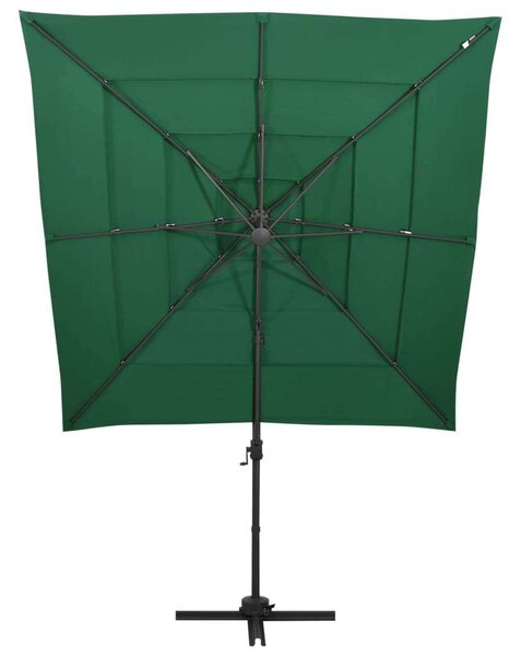 GardenMaster - Négyzet Alakú Napernyő - 250x250 cm - Zöld