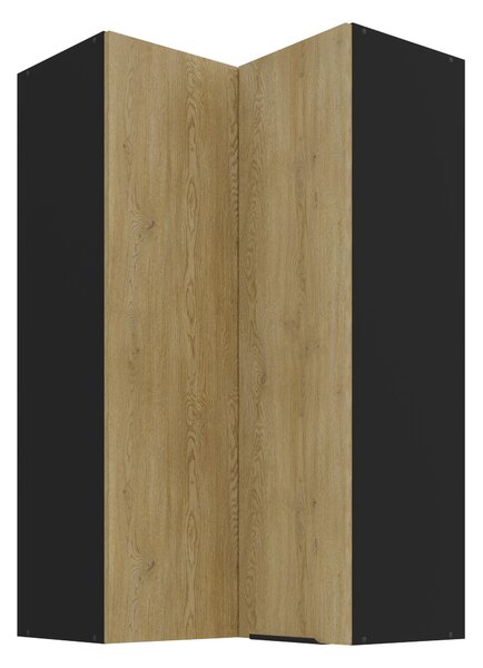 Sarok felső konyhaszekrény Carminia 60x60 GN-108 2F (90) (cremona tölgy + fekete)